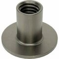 Bsc Preferred Steel Round-Base Weld Nut 3/8-16 Thread Size 1/16 Base Thickness, 10PK 90596A280